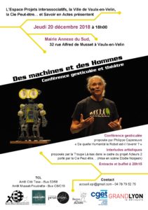 Affiche Soirée "Des machines et des Hommes" - 20/12/18 - Vaulx-en-Velin